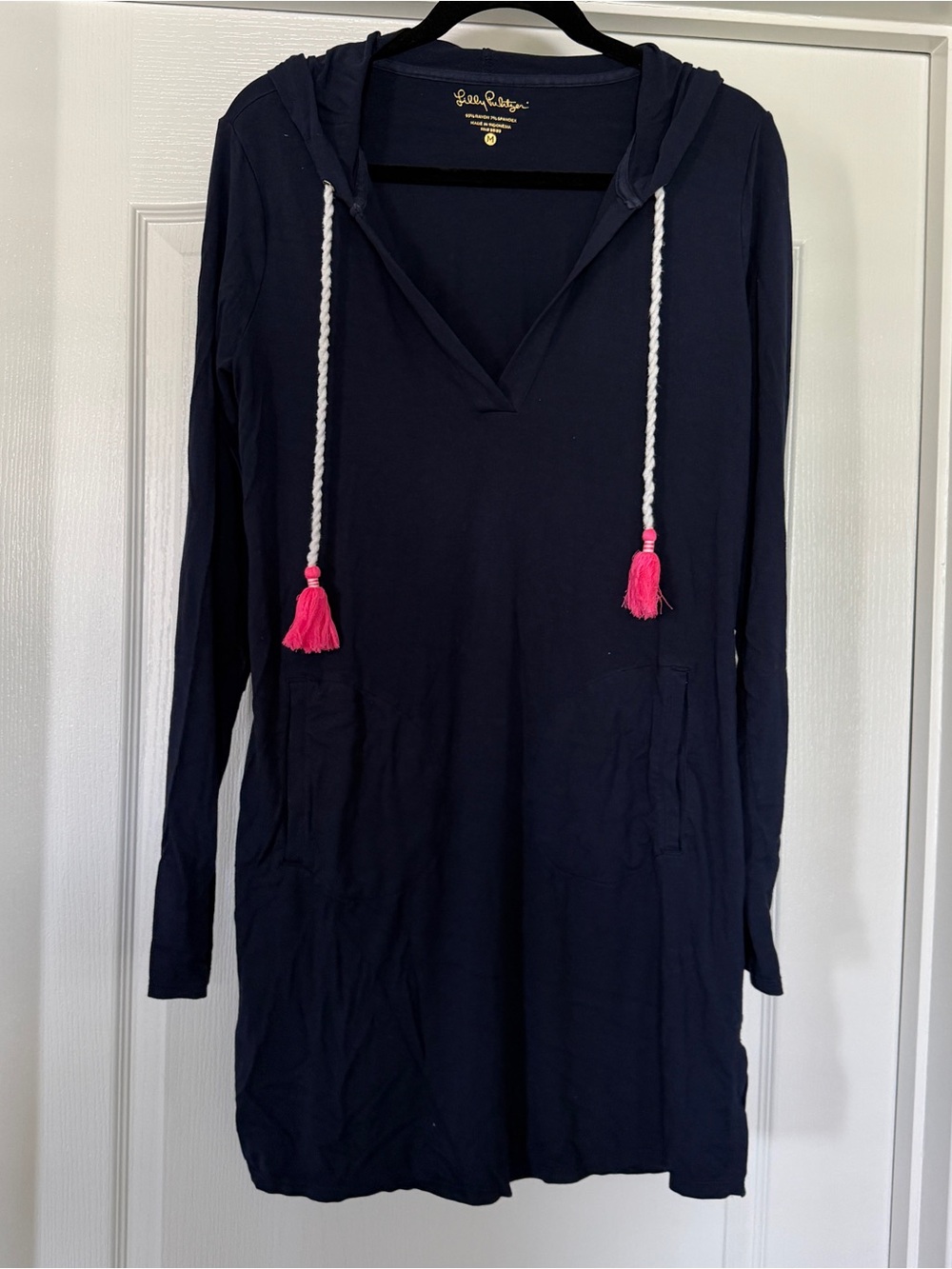 Lilly Pulitzer long sleeve hooded beach cover up